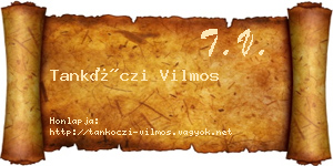 Tankóczi Vilmos névjegykártya